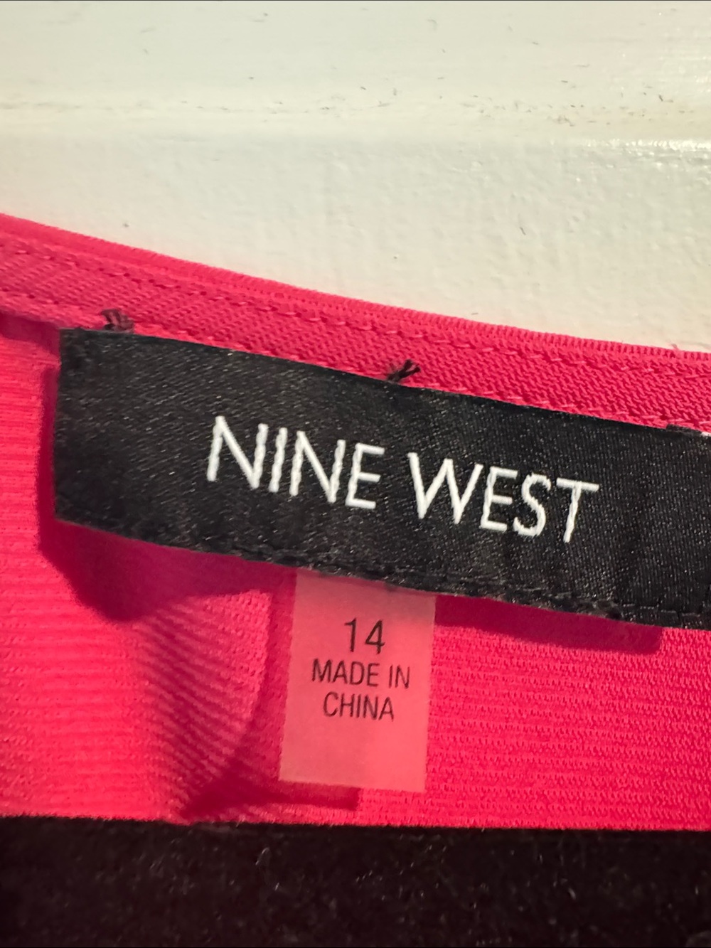 Nine West Hot Pink Long Sleeve Shift Dress - Picture 3 of 3